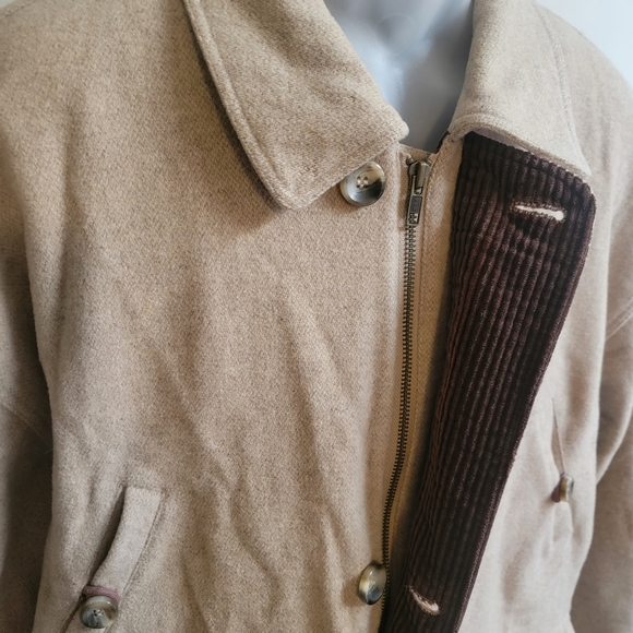 GECCU Austrailia Tan Wool Coat Jacket Size XXL(46) Women Cashmere Wool Pockets - Picture 13 of 15